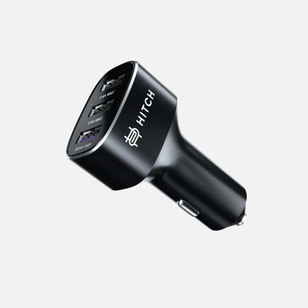 Hitch Tri-P 30w Car Charger - 3 Ports-Q3.0+SCP Support-Black